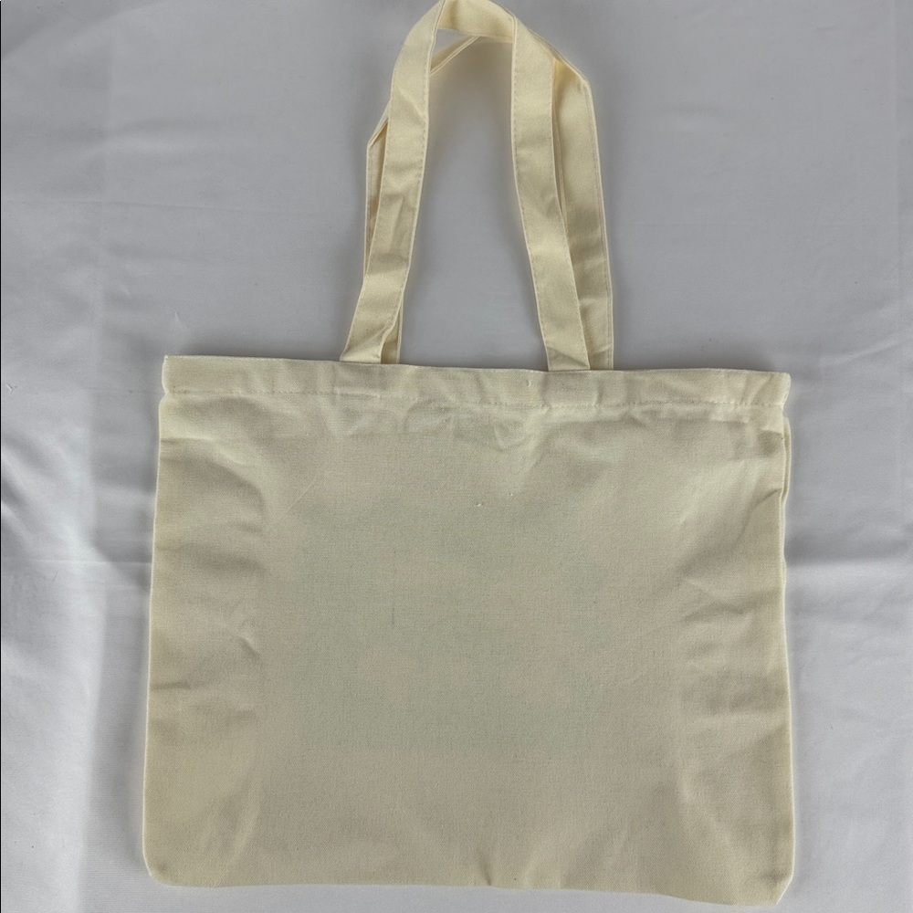 NWT Handmade Canvas Tote Bag with Plant Design - Picture 5 of 5